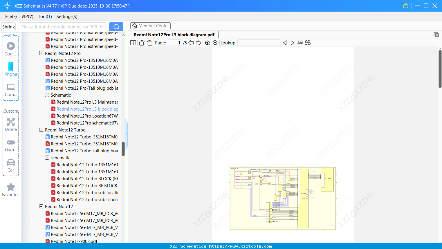 Xiaomi Redmi Note12Pro L3 Block Diagram
